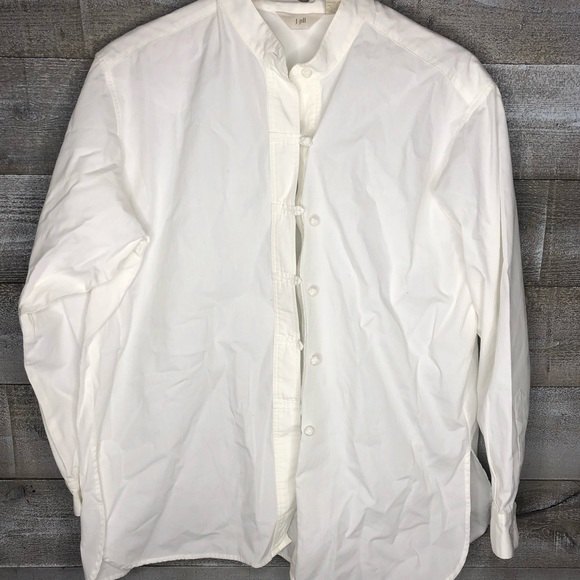 J. Jill medium white kimono button up casual lightweight shirt - Picture 1 of 4